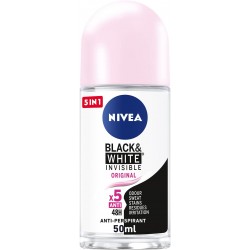 Nivea Deodorant Roll Invisible Black and White 50 ml pack of 1