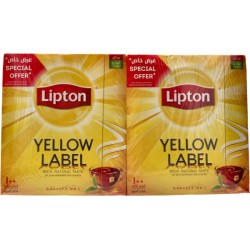 Lipton Yellow Label Black Tea 100 Tea Bags Spicial Offer pack of 2