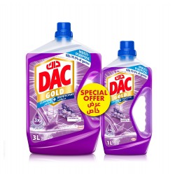 Dac Gold Cleaner And Disinfectant Lavender Scent 3 liters + 1 liter (Special Offer)