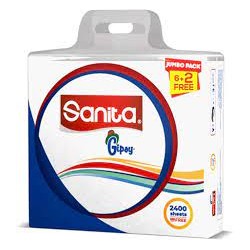 Sanita Gypsy Facial Tissue 300 Ply x 6+2