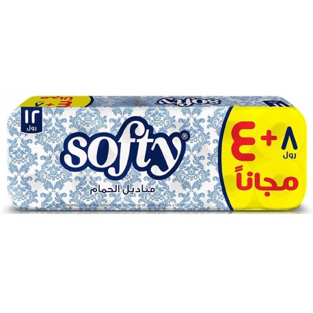 Softy Toilet Tissues x 8+4 * 4