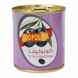 Coopoliva black olives, whole, 12*100 g