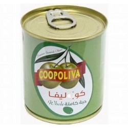 Coopoliva green olives, whole, 12*100 g