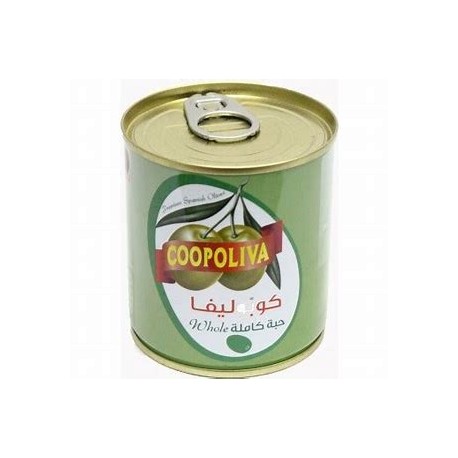 Coopoliva green olives, whole, 12*100 g