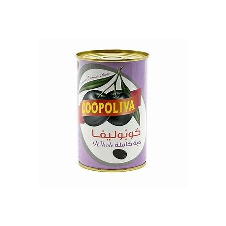 Coopoliva black olives, whole, 12*200 g