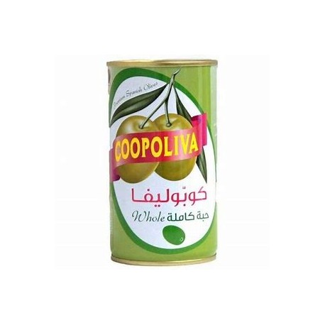 Coopoliva green olives, whole, 12*200 g