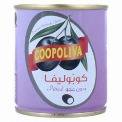 Coopoliva black olives without pita, 12*75 g