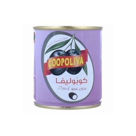 Coopoliva black olives without pita, 12*75 g