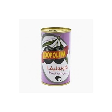 Coopoliva black olives without pita, 12*150 g