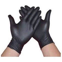 Alpha black vinyl gloves, size M, tension 10*70