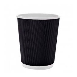 Ribbed cappuccino cups without lid, 8 ounces, 500