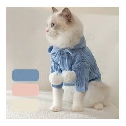 Fleece hoodie for cats