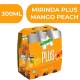 Mirinda Plus Peach and Mango 300 ml 24 pack