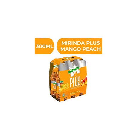 Mirinda Plus Peach and Mango 300 ml 24 pack