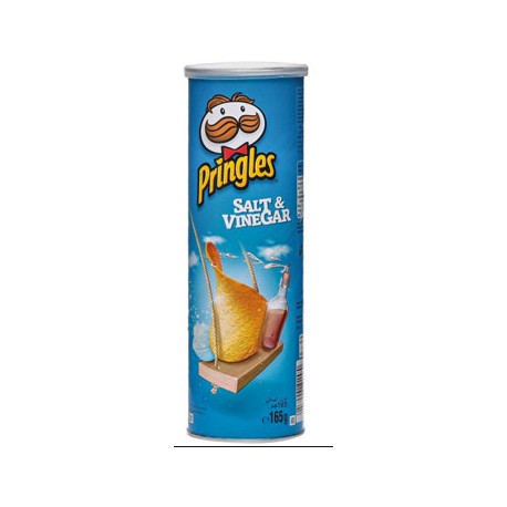 Pringles chips with salt and vinegar flavor, 165 gm 14 Pcs