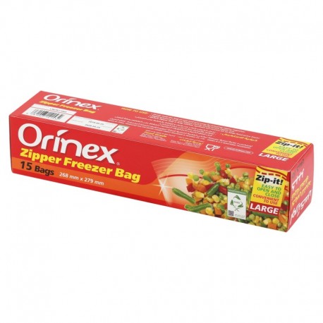 ORINEX ZIPPER FREEZER BAGS 15 PCS