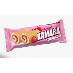 Kamara Tornado Swissroll Cake Strawberry Flavor 50 gm x 12