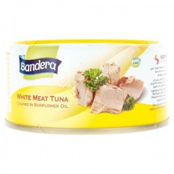 Bendera Premium White Meat Tuna Chunks Sunflower Oil 90g Pull 24